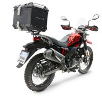 Top case GPR TECH compatible with  Hero Xpulse 200 4V 2025/2026 E5 plus Top Case Alpitech en aluminium, couleur noire avec plaque spécifique incluse Capacité Litres 35