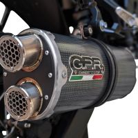 GPR pot echappement compatible avec  Honda XL750 TRANSALP 750 2023-2025, Dual Poppy, Échappement légal, homologué,silencieux avec db killer amovible et tuyau de liaison spécifique 