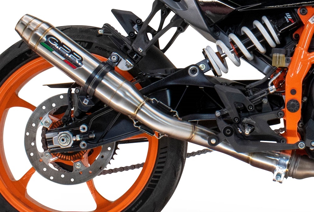 Pot echappement compatible avec Husqvarna Vitpilen 125 2024-2025, Deeptone Inox, Échappement légal, homologué,silencieux avec db killer amovible et tuyau de liaison spécifique 