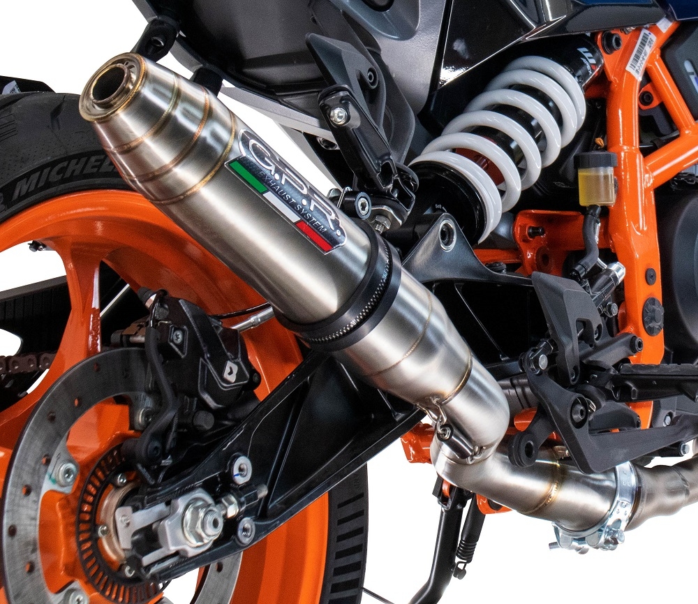 Pot echappement compatible avec Husqvarna Vitpilen 125 2024-2025, Deeptone Inox, Échappement légal, homologué,silencieux avec db killer amovible et tuyau de liaison spécifique 