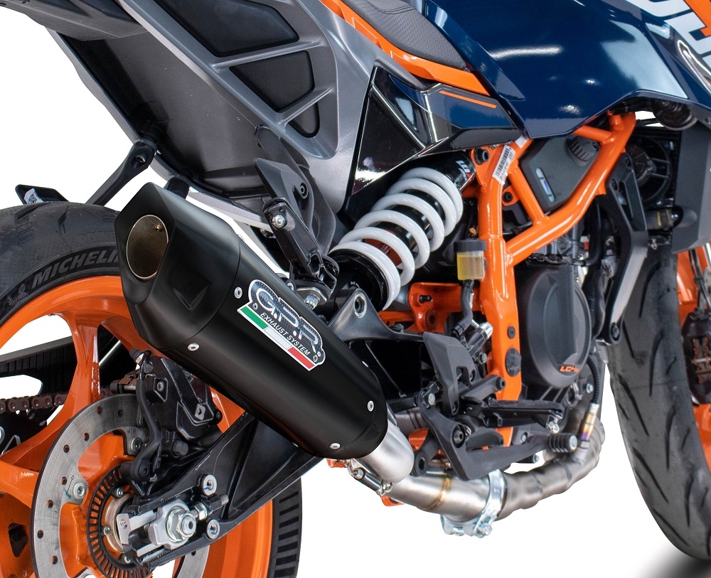 Pot echappement compatible avec Husqvarna Vitpilen 401 2024-2025, GP-Revo Black Titanium, Échappement légal, homologué,silencieux avec db killer amovible et tuyau de liaison spécifique 