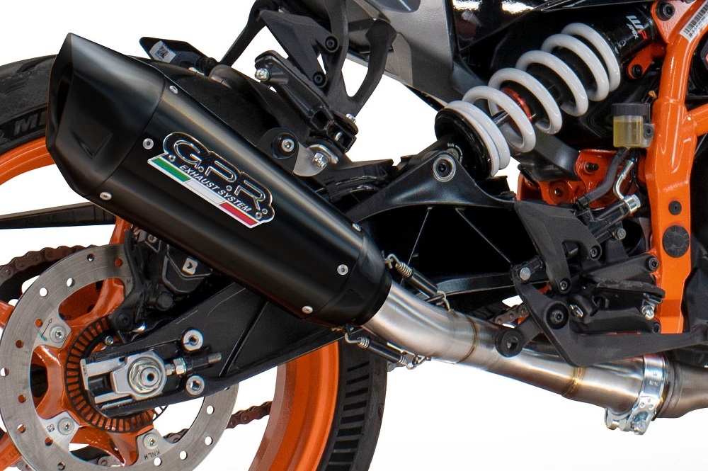 Pot echappement compatible avec Husqvarna Vitpilen 401 2024-2025, GP-Revo Black Titanium, Échappement légal, homologué,silencieux avec db killer amovible et tuyau de liaison spécifique 