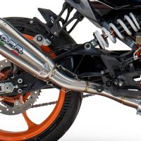 Pot echappement compatible avec Husqvarna Svartpilen 401 2024-2025, GP-Revo Titanium, Échappement légal, homologué,silencieux avec db killer amovible et tuyau de liaison spécifique 