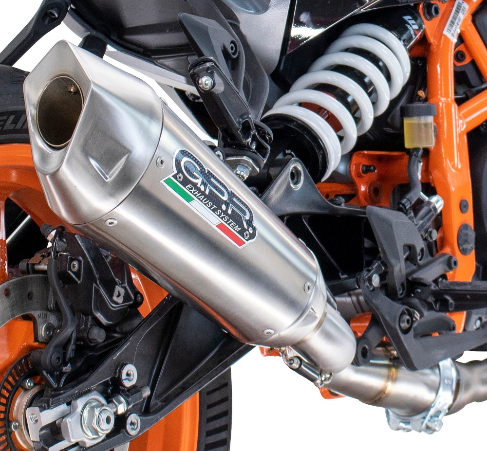 Pot echappement compatible avec Husqvarna Svartpilen 401 2024-2025, GP-Revo Titanium, Échappement légal, homologué,silencieux avec db killer amovible et tuyau de liaison spécifique 
