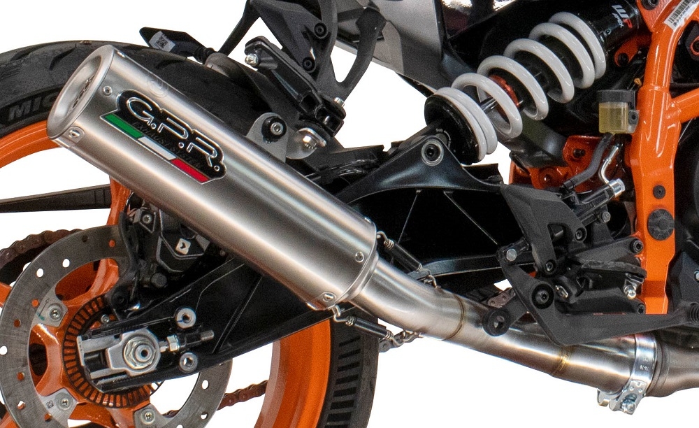 Pot echappement compatible avec Husqvarna Svartpilen 401 2024-2025, M3 Inox , Échappement légal, homologué,silencieux avec db killer amovible et tuyau de liaison spécifique 