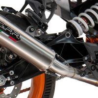 Pot echappement compatible avec Husqvarna Svartpilen 401 2024-2025, M3 Inox , Échappement légal, homologué,silencieux avec db killer amovible et tuyau de liaison spécifique 