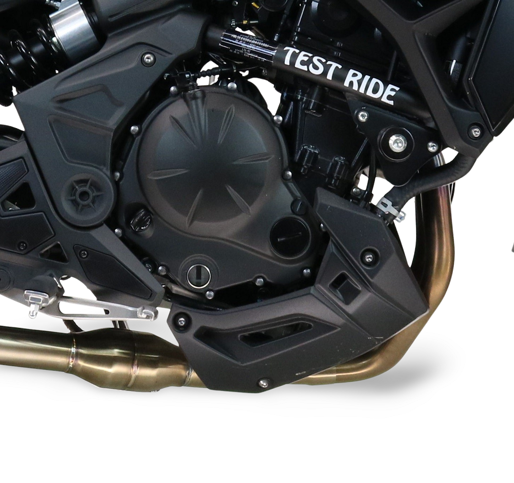 Pot echappement compatible avec Kawasaki Z 650 2023-2025, GP-Revo Black Titanium, Silencieux homologué pour bruit, échappement complet avec catalyseur et db killer 