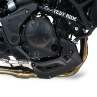 Pot echappement compatible avec Kawasaki Ninja 650 2023-2025, GP-Revo Black Titanium, Pot échappement complet racing, sans homologation, avec db killer amovible 
