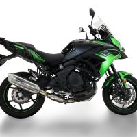 Pot echappement compatible avec Kawasaki Versys 650 2023-2025, Furore-X Acciaio Inox, Silencieux homologué pour bruit, échappement complet avec catalyseur et db killer 