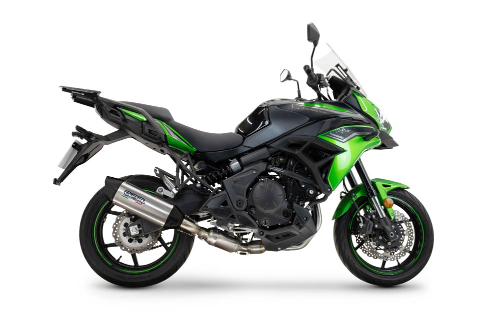 Pot echappement compatible avec Kawasaki Versys 650 2023-2025, Furore-X Titanio, Silencieux homologué pour bruit, échappement complet avec catalyseur et db killer 