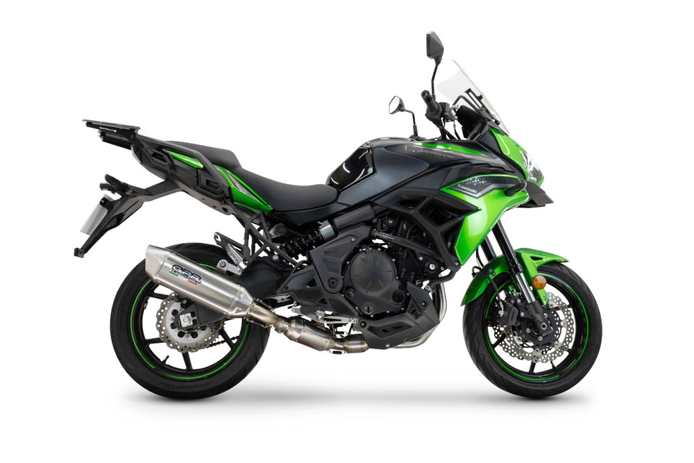 GPR pot echappement compatible avec  Kawasaki Versys 650 2023-2025, Furore-X Acciaio Inox, Silencieux homologué pour bruit, échappement complet avec catalyseur et db killer 