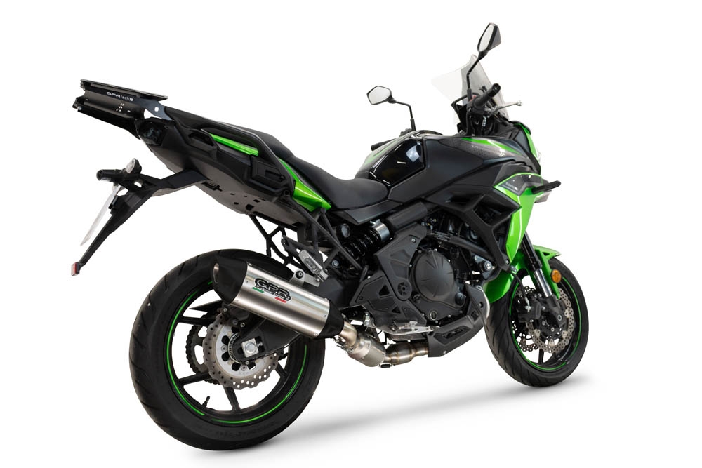 Pot echappement compatible avec Kawasaki Versys 650 2023-2025, Furore-X Titanio, Silencieux homologué pour bruit, échappement complet avec catalyseur et db killer 