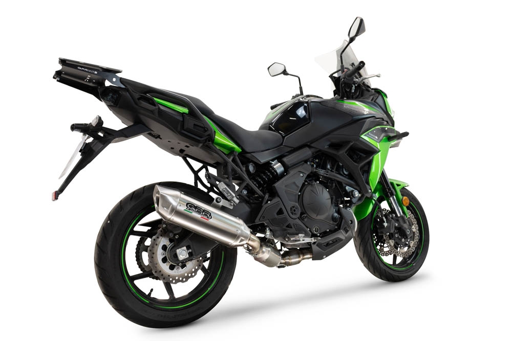 GPR pot echappement compatible avec  Kawasaki Versys 650 2023-2025, Furore-X Acciaio Inox, Silencieux homologué pour bruit, échappement complet avec catalyseur et db killer 
