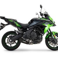 GPR pot echappement compatible avec  Kawasaki Versys 650 2023-2025, GP-Revo Black Titanium, Pot échappement complet racing, sans homologation, avec db killer amovible 