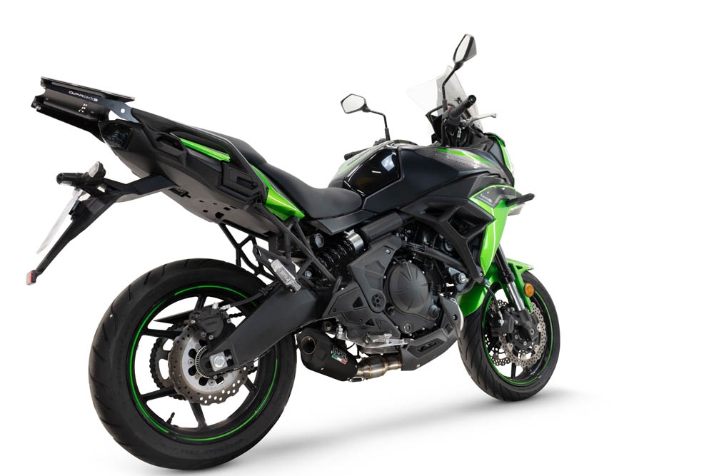 GPR pot echappement compatible avec  Kawasaki Versys 650 2023-2025, GP-Revo Black Titanium, Pot échappement complet racing, sans homologation, avec db killer amovible 