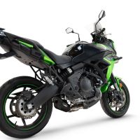 GPR pot echappement compatible avec  Kawasaki Versys 650 2023-2025, GP-Revo Black Titanium, Pot échappement complet racing, sans homologation, avec db killer amovible 