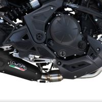 Pot echappement compatible avec Kawasaki Z 650 2023-2025, GP-Revo Black Titanium, Pot échappement complet racing, sans homologation, avec db killer amovible 