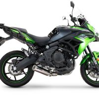 Pot echappement compatible avec Kawasaki Versys 650 2023-2025, M3 Inox , Pot echappement racing, ligne complet, fourni avec collecteur spécifique, article sans homologation 