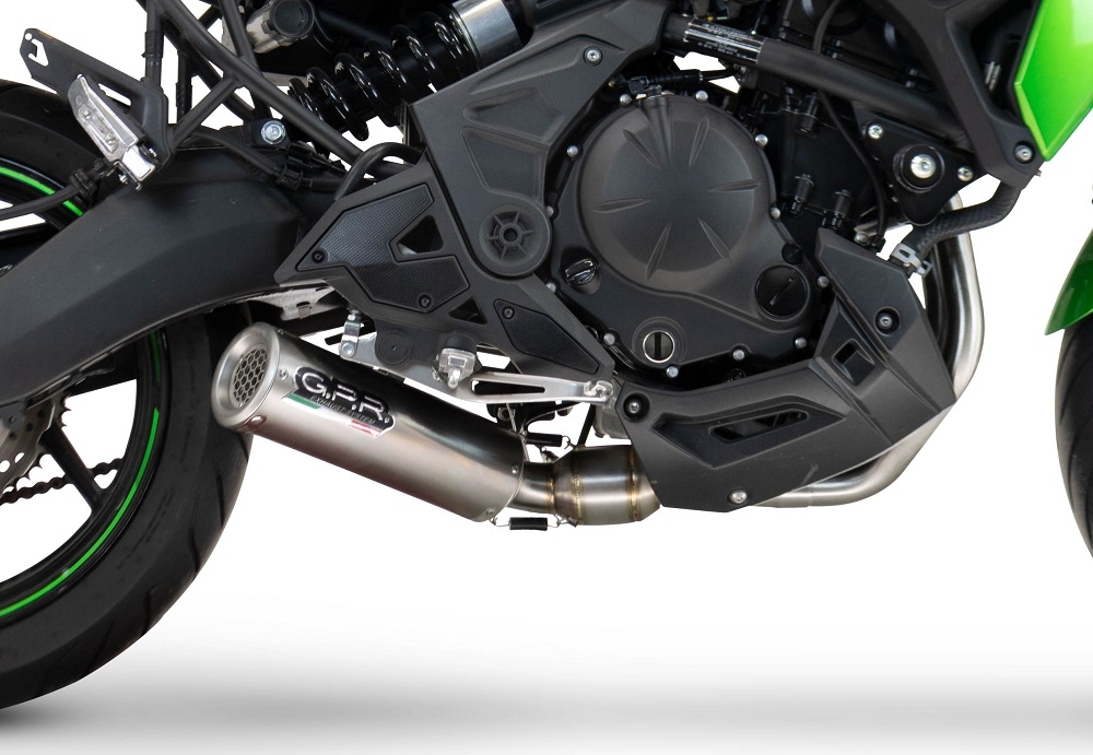 Pot echappement compatible avec Kawasaki Ninja 650 2023-2025, M3 Inox , Pot echappement racing, ligne complet, fourni avec collecteur spécifique, article sans homologation 