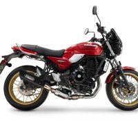Pot echappement compatible avec Kawasaki Z 650 RS 2024-2025, GP-Revo Black Titanium, Silencieux homologué pour bruit, échappement complet avec catalyseur et db killer 