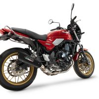 Pot echappement compatible avec Kawasaki Z 650 RS 2024-2025, GP-Revo Black Titanium, Silencieux homologué pour bruit, échappement complet avec catalyseur et db killer 
