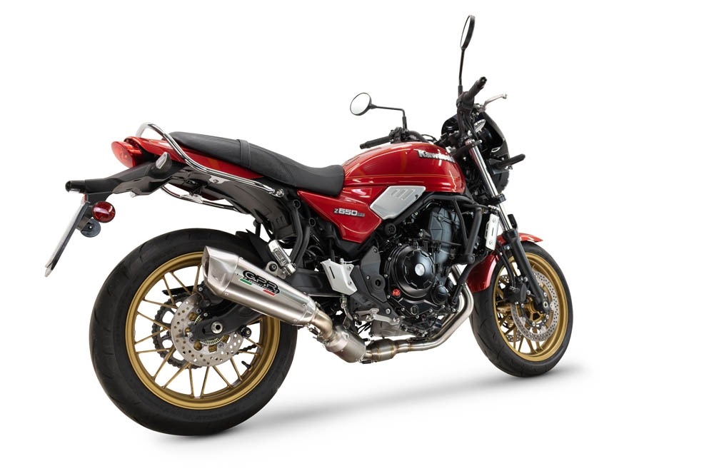 Pot echappement compatible avec Kawasaki Z 650 RS 2024-2025, GP-Revo Titanium, Silencieux homologué pour bruit, échappement complet avec catalyseur et db killer 