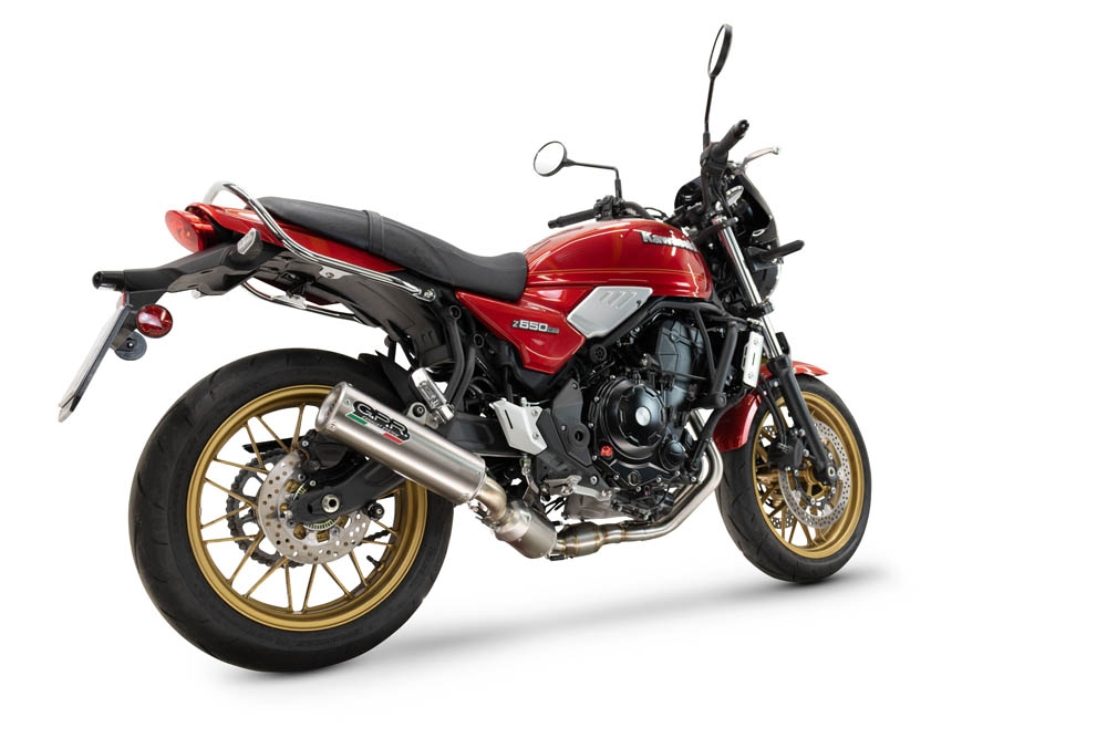 Pot echappement compatible avec Kawasaki Z 650 RS 2024-2025, M3 Inox , Silencieux homologué pour bruit, échappement complet avec catalyseur et db killer 