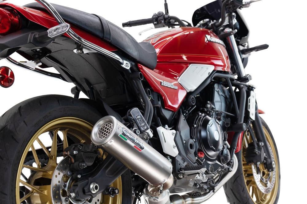 Pot echappement compatible avec Kawasaki Z 650 RS 2024-2025, M3 Inox , Silencieux homologué pour bruit, échappement complet avec catalyseur et db killer 