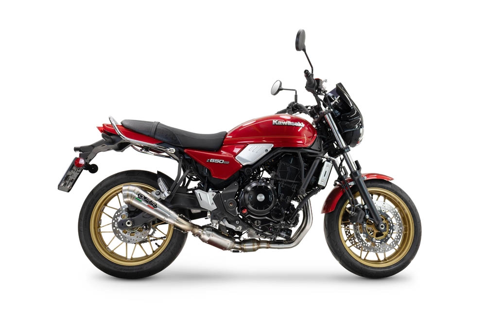 GPR pot echappement compatible avec  Kawasaki Z 650 RS 2024-2025, Powercone Evo, Silencieux homologué pour bruit, échappement complet avec catalyseur et db killer 