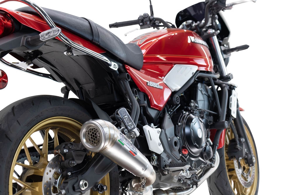 GPR pot echappement compatible avec  Kawasaki Z 650 RS 2024-2025, Powercone Evo, Silencieux homologué pour bruit, échappement complet avec catalyseur et db killer 