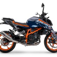 Pot echappement compatible avec Ktm Duke 390 2024-2025, M3 Inox , Échappement légal, homologué,silencieux avec db killer amovible et tuyau de liaison spécifique 