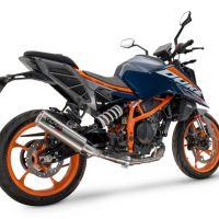 Pot echappement compatible avec Ktm Duke 390 2024-2025, M3 Inox , Échappement légal, homologué,silencieux avec db killer amovible et tuyau de liaison spécifique 