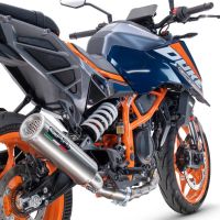 Pot echappement compatible avec Ktm Duke 390 2024-2025, M3 Inox , Échappement légal, homologué,silencieux avec db killer amovible et tuyau de liaison spécifique 