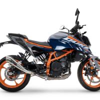 Pot echappement compatible avec Ktm Duke 125 2024-2025, Powercone Evo, Échappement légal, homologué,silencieux avec db killer amovible et tuyau de liaison spécifique 