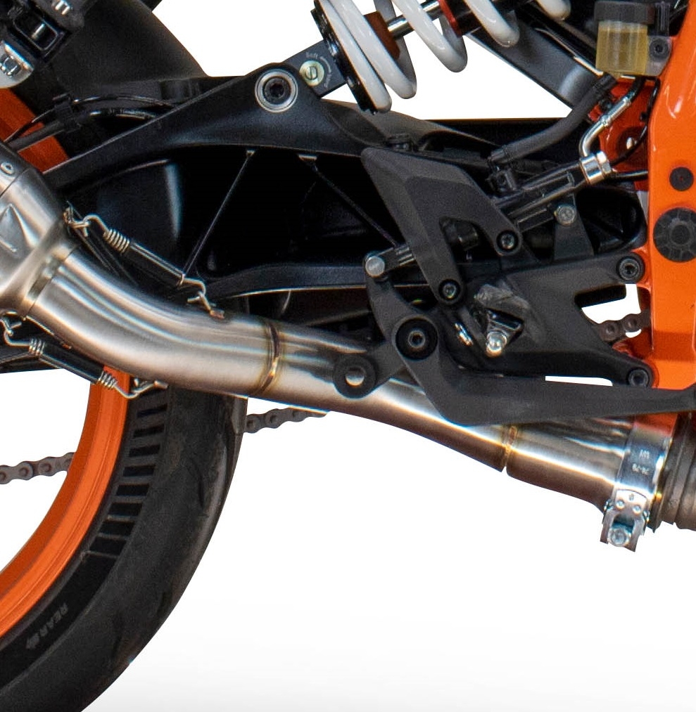 GPR pot echappement compatible avec  Ktm Duke 250 2024-2025, Powercone Evo, Échappement légal, homologué,silencieux avec db killer amovible et tuyau de liaison spécifique 