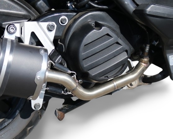 Pot echappement compatible avec Yamaha Zuma 125 2009-2015, Evo4 Road, Homologué et légal, système d'échappement complet avec catalyseur et db killer amovible 