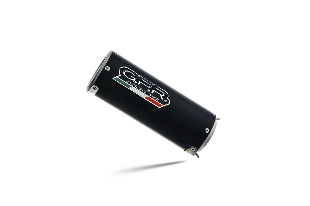 Pot echappement compatible avec Aprilia RS 457 2024-2025, M3 Black Titanium, Homologué et légal, système d'échappement complet avec catalyseur et db killer amovible 