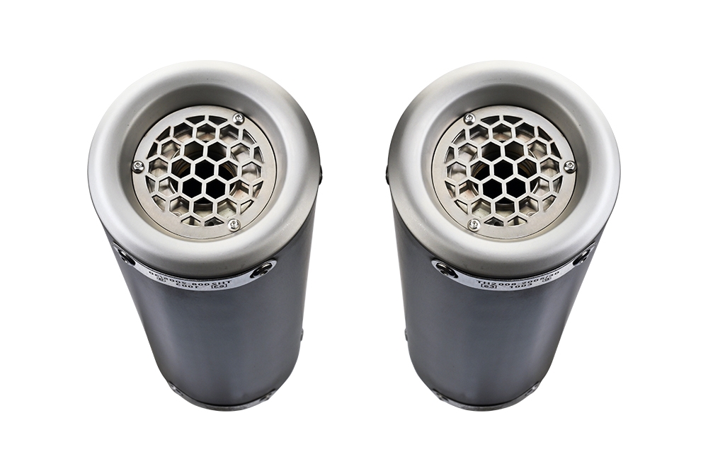 Pot echappement compatible avec Ducati Monster 1100 2009-2010, M3 Black Titanium, Paire de pot d'échappement homologuées, livrées avec db killer amovible, catalyseurs et raccords spécifiques 