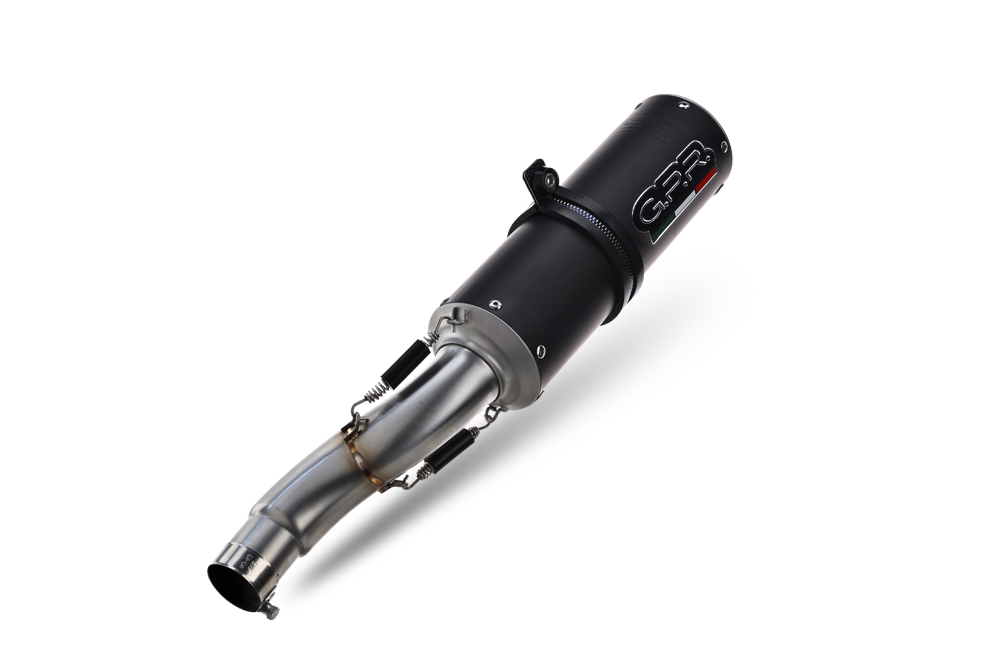 Pot echappement compatible avec Ducati Monster 1100 2009-2010, M3 Black Titanium, Paire de pot d'échappement homologuées, livrées avec db killer amovible, catalyseurs et raccords spécifiques 