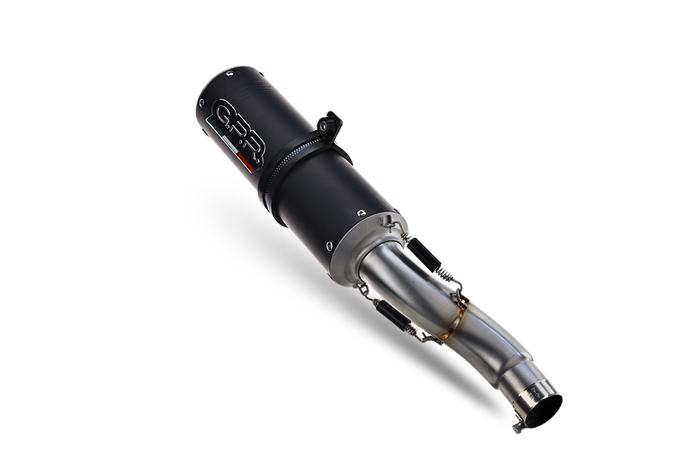 Pot echappement compatible avec Husqvarna Svartpilen 125 2024-2025, M3 Black Titanium, Échappement légal, homologué,silencieux avec db killer amovible et tuyau de liaison spécifique 