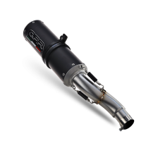 Pot echappement compatible avec Suzuki Gsx-8R 2022-2024, M3 Black Titanium, Pot d'échappement complet racing, compris de collecteur et db killer amovible, sans homologation 