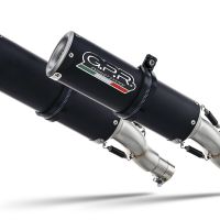 Pot echappement compatible avec Ducati Monster 1100 2009-2010, M3 Black Titanium, Paire de pot d'échappement homologuées, livrées avec db killer amovible, catalyseurs et raccords spécifiques 
