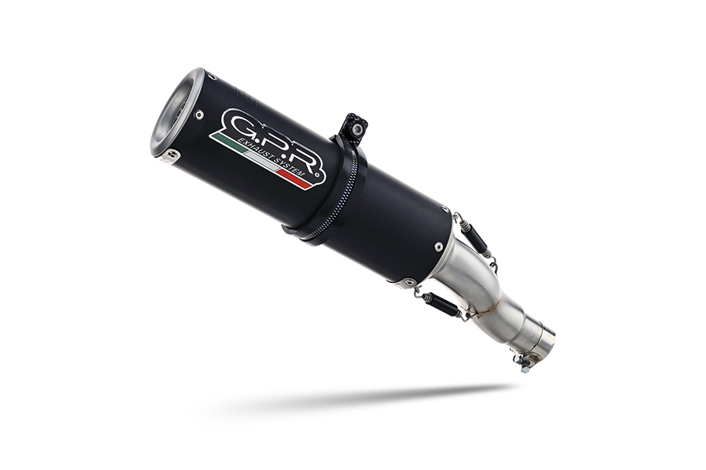 Pot echappement compatible avec Husqvarna Svartpilen 125 2024-2025, M3 Black Titanium, Échappement légal, homologué,silencieux avec db killer amovible et tuyau de liaison spécifique 