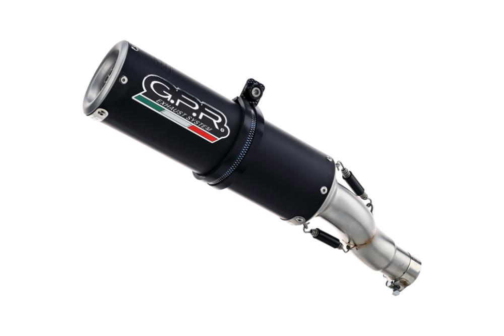 Pot echappement compatible avec Suzuki Gsx-8R 2022-2024, M3 Black Titanium, Pot d'échappement complet racing, compris de collecteur et db killer amovible, sans homologation 