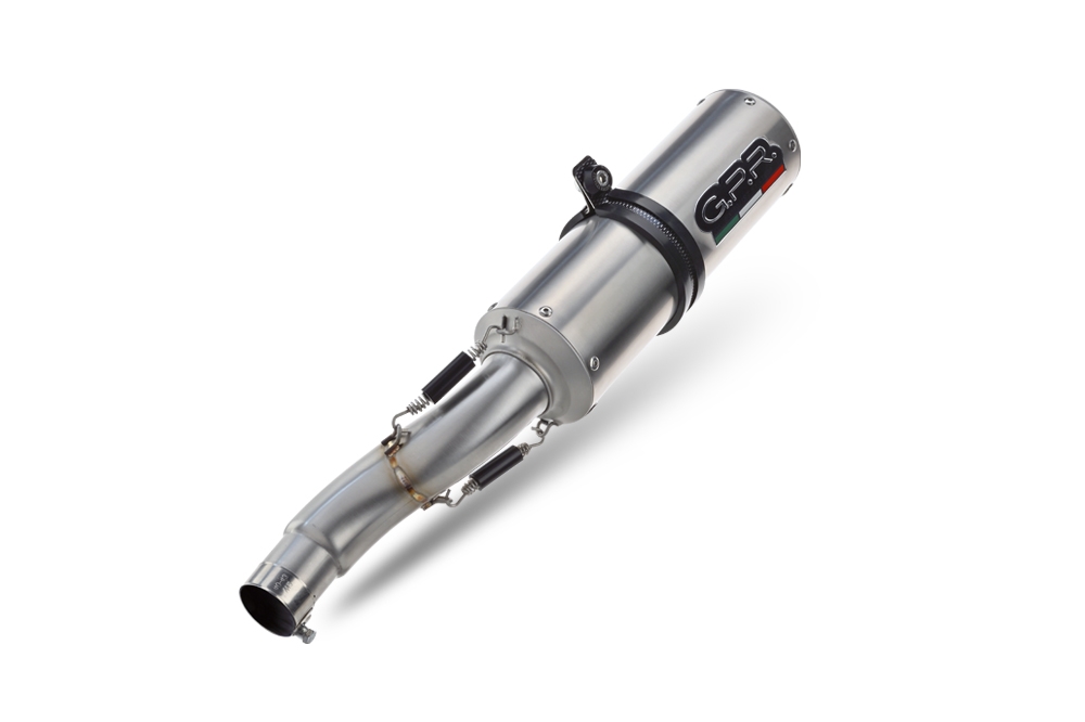 Pot echappement compatible avec Ducati Monster 796 2010-2014, M3 Inox , Paire de pot d'échappement homologuées, livrées avec db killer amovible et raccords spécifiques 