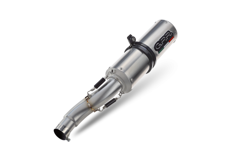Pot echappement compatible avec Aprilia Shiver 900 2017-2020, M3 Inox , Paire de pot d'échappement homologuées, livrées avec db killer amovible et raccords spécifiques 
