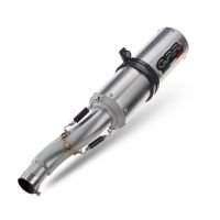 Pot echappement compatible avec Ducati Monster 796 2010-2014, M3 Inox , Paire de pot d'échappement homologuées, livrées avec db killer amovible et raccords spécifiques 
