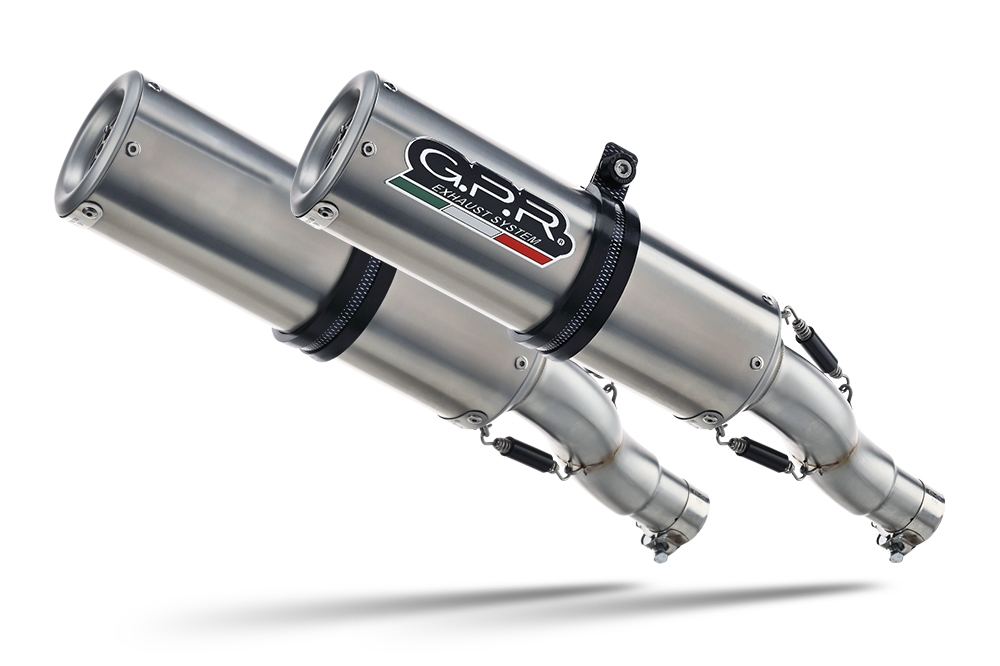 Pot echappement compatible avec Ducati Monster 796 2010-2014, M3 Inox , Paire de pot d'échappement homologuées, livrées avec db killer amovible et raccords spécifiques 