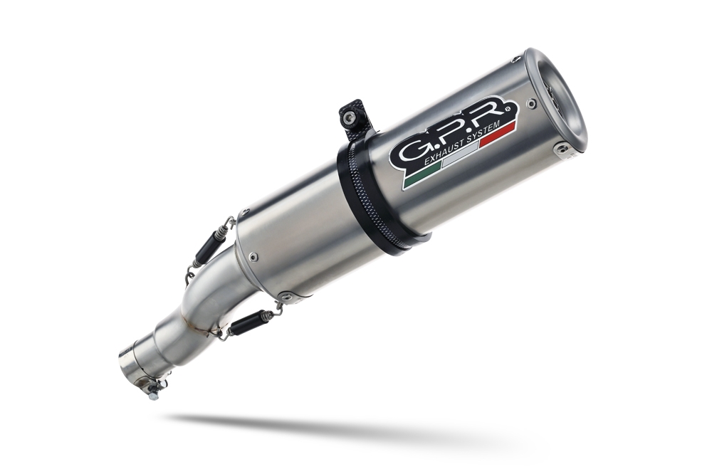 Pot echappement compatible avec Moto Guzzi Griso 1100 2005-2008, M3 Inox , Pot Échappement slip-on homologué, légal, avec db killer amovible, tuyau de liaison et catalyseur 