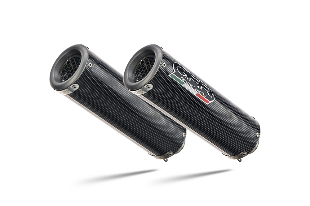 Pot echappement compatible avec Honda Vtr 1000 F Firestorm 1997-2007, M3 Poppy , Paire de pot d'échappement homologuées, livrées avec db killer amovible et raccords spécifiques 